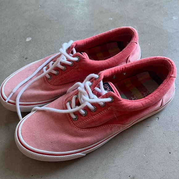 Sperry Red Canvas Shoes - Picture 1 of 3